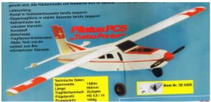 !Pilatus PC6 Turbo Porter  Elektro              1390mm ARF