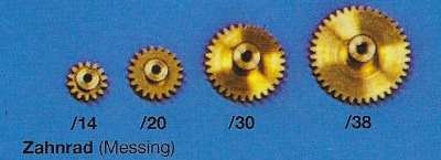Zahnrad Messing mit Nabe 30 Zähne