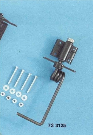 Lenkbares Bugfahrwerk mattschwarz  H&ouml;he 100 mm