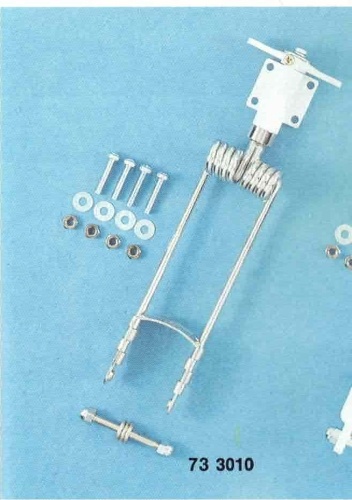 Lenkbares Bugfahrwerk verchromt  H&ouml;he 100 mm