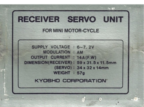 Receiver Servo Unit 27,255 MHZ