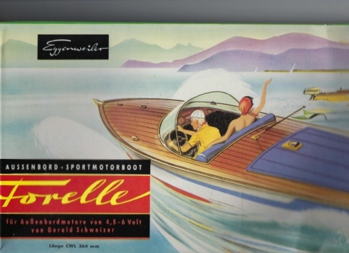 FORELLE Sportboot Länge ca. 364mm für Aussenbordmotor